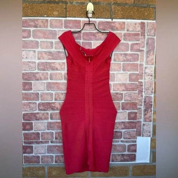 Hervé Léger Coral Bodycon Dress size XS - Picture 7 of 16